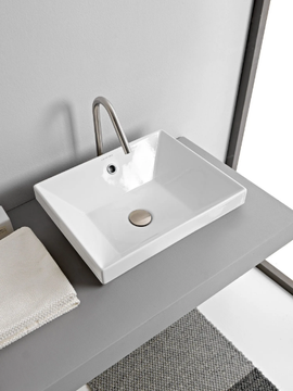 TEOREMA 2.0 - Inset rectangular ceramic washbasin by Scarabeo Ceramiche - view 3
